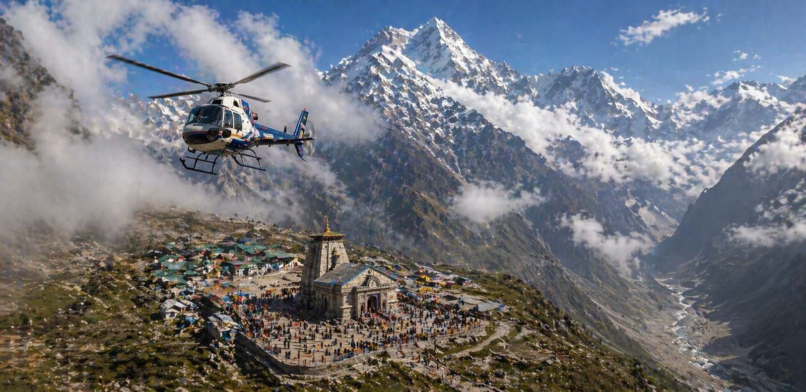 Helicopter over Kedarnath